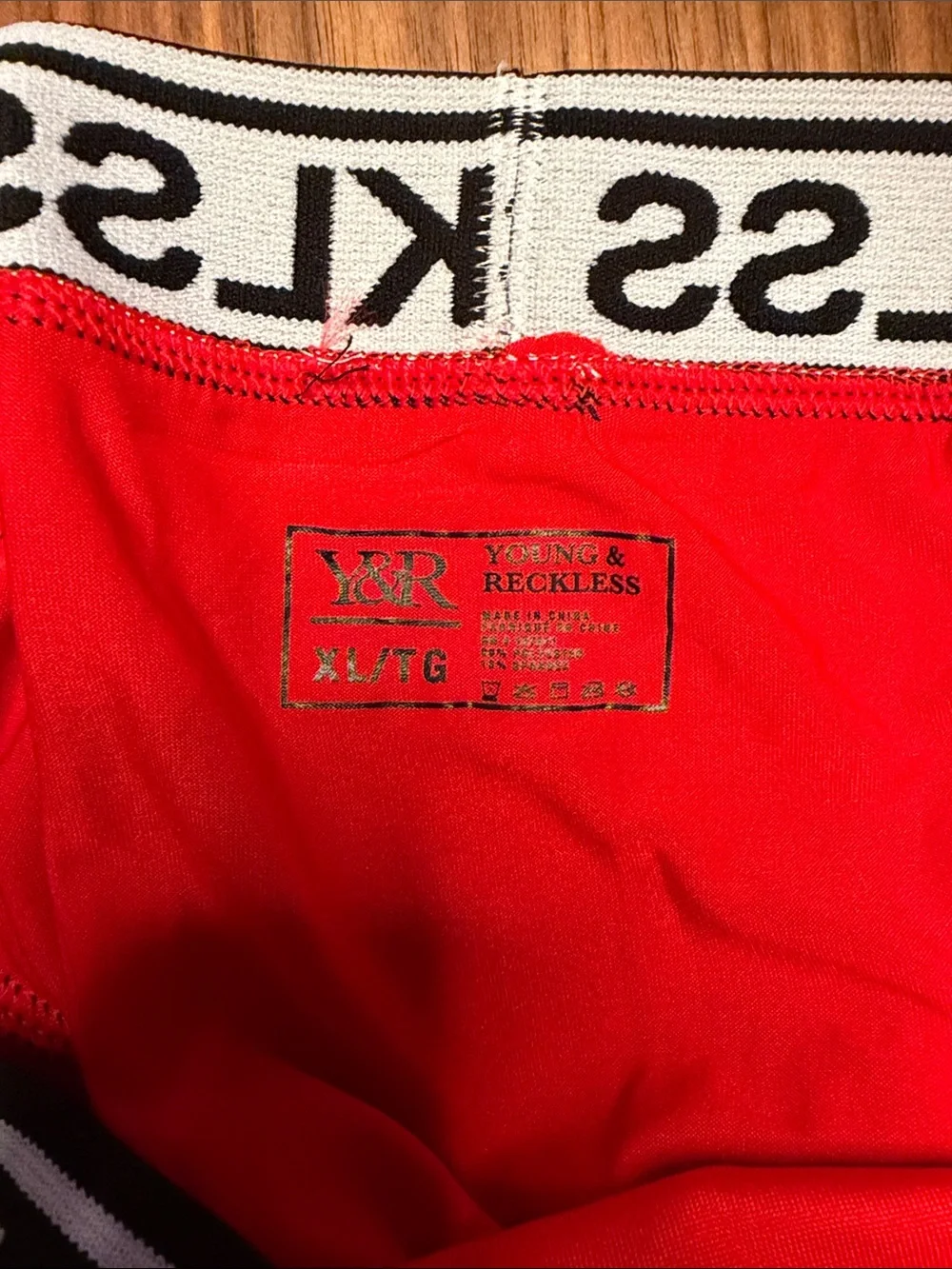 Young & Reckless Men's Red Long Line Boxer Brief